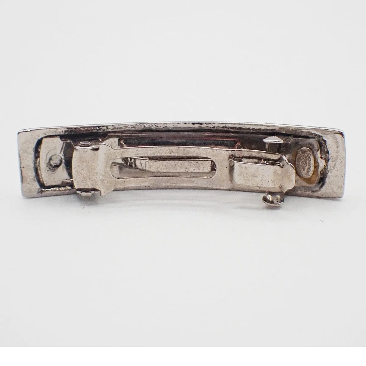 Chanel Logo Hair Barrette Metal Metal Head Accessory 2