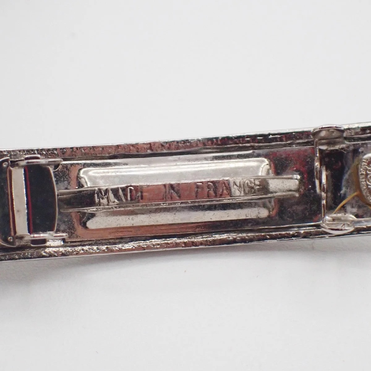 Chanel Logo Hair Barrette Metal Metal Head Accessory 3