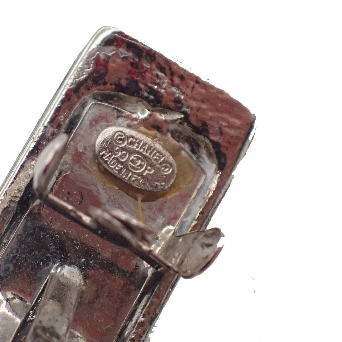 Chanel Logo Hair Barrette Metal Metal Head Accessory 4