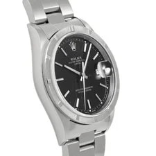 Rolex Oyster Perpetual Date 15210 34mm Stainless Steel Black #WW2076 3
