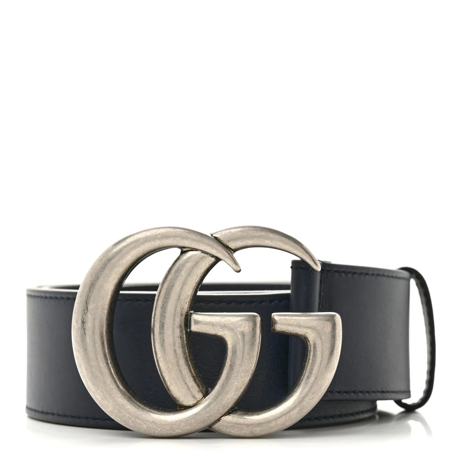 Gucci — Moon Nickel Double G 40mm Belt 75 30 — Accessory — resale