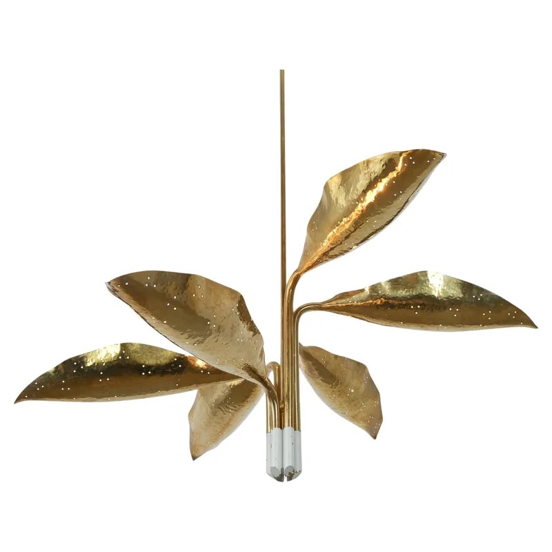 Angelo Lelii for Arredoluce Brass Chandelier Model 12369, Italy — lighting — resale
