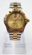 Tag Heuer WK1121-0 Swiss Quartz Gold Dial Two Tone Professional 200 2