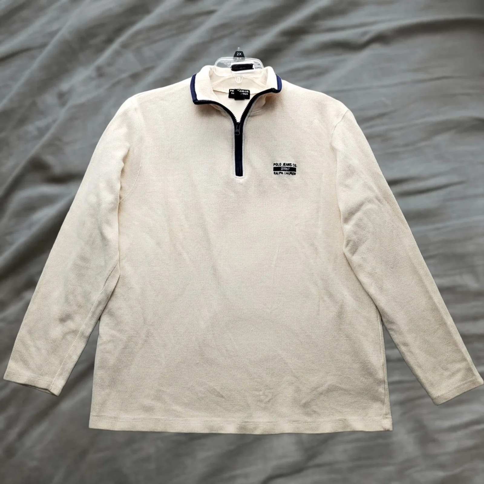 Polo Ralph Lauren — Polo Ralph Lauren Sweater Large Cotton Long Sleeve 1/4 Zip — streetwear — resale