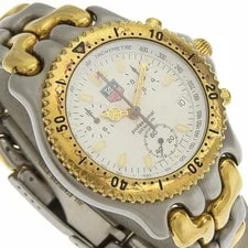 TAG Heuer Chronograph CG1120-0 Stainless Steel 39mm White Dial Quartz #NW217 3
