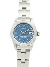 Rolex — Rolex Oyster Perpetual Date 69160 W-serial Automatic Blue Dial F/S — Watch — resale