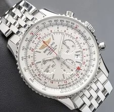 Breitling — Breitling Navitimer GMT Auto Chronograph Date 48mm Silver Dial SS Bracelet — Watch — resale