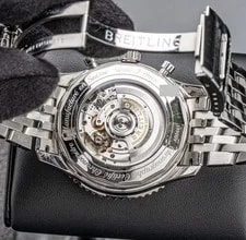 Breitling Navitimer GMT Auto Chronograph Date 48mm Silver Dial SS Bracelet 2