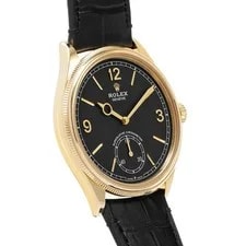 Rolex 1908 52508 39mm Yellow Gold Black #WW457 3