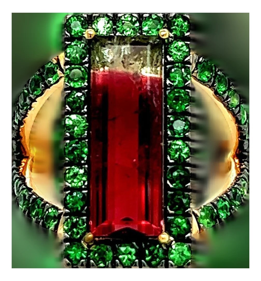 Tsavorite 7 14k YG 4.7 TCW Certified — Jewelry — resale