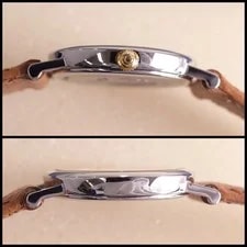 Omega de Ville Gold Combo Leaf Hands 23mm Diameter Drop Shape Quartz Ladie 4