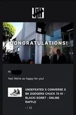 Undefeated X Converse X Brooklyn Dodgers Chuck 70 Hi ~ Size 12 ~ Limited To 1947 2