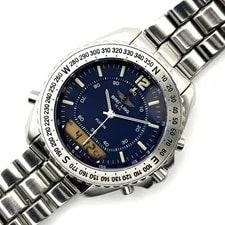 Breitling — Breitling Pluton Multifunction A51038 Navy Dial Steel Quartz Analog — Watch — resale