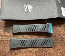Tag Heuee Connected e3 e4 Black Rubber Strap. Steel Clasp. 4