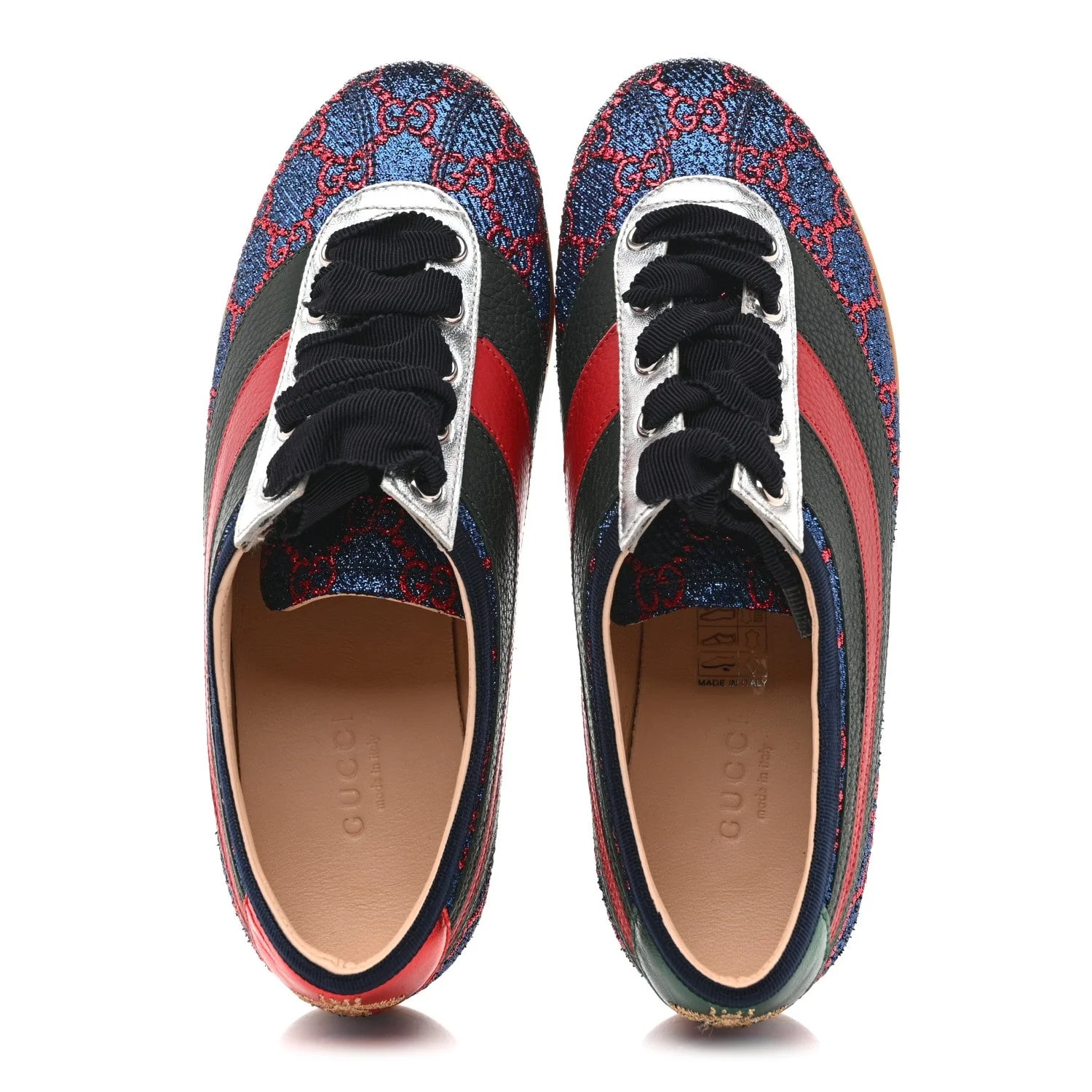 Lurex Web GG Monogram Falacer Sneakers 35.5 Iridescent 2