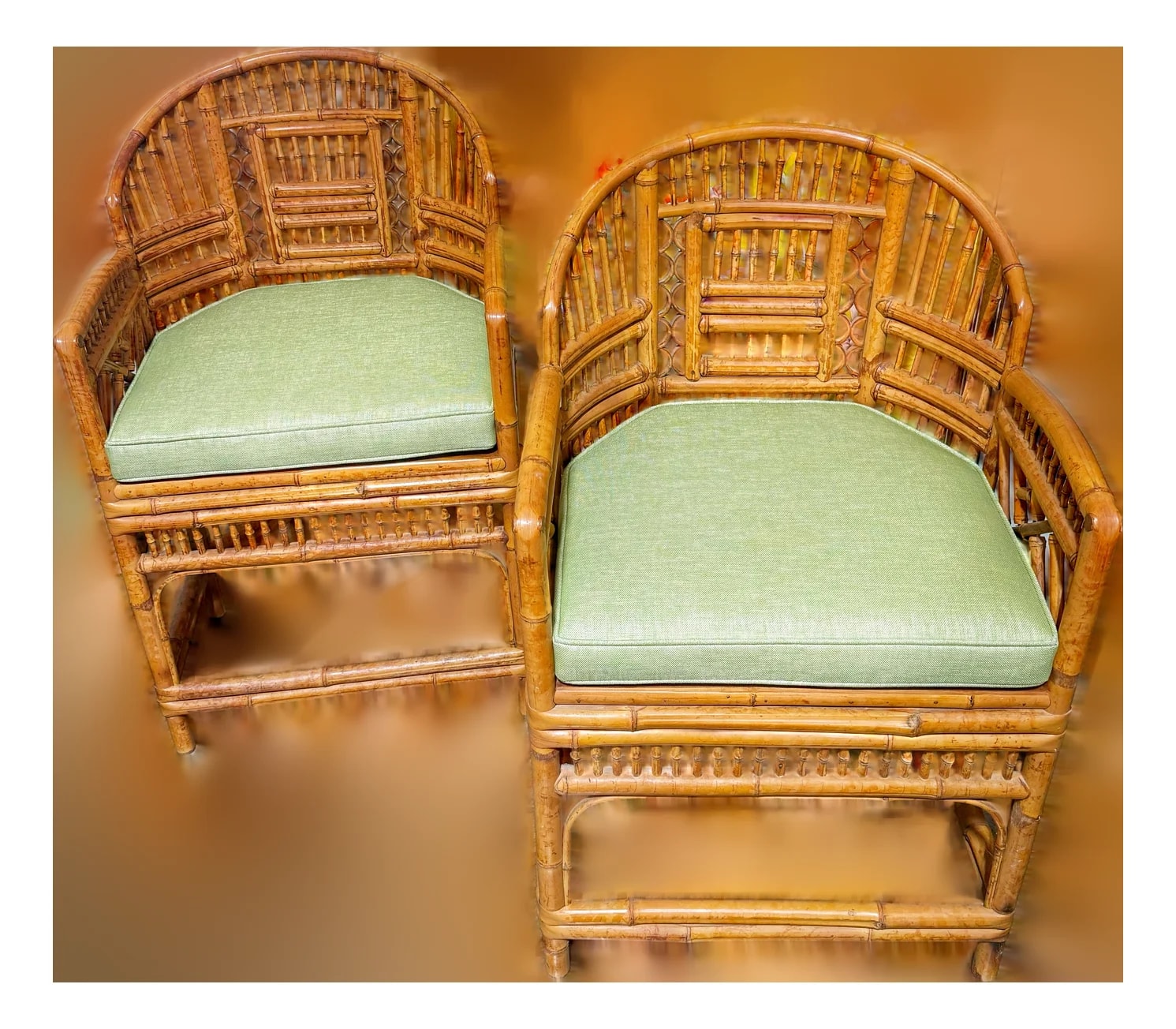 Thomasville — Mid 20th Century Brighton Pavilion Arm Pair By Thomasville — Furniture — resale