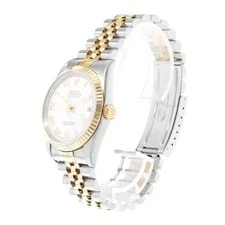 Rolex Datejust 36 16233 White Roman Dial Steel 18k Yellow Gold 2000 4