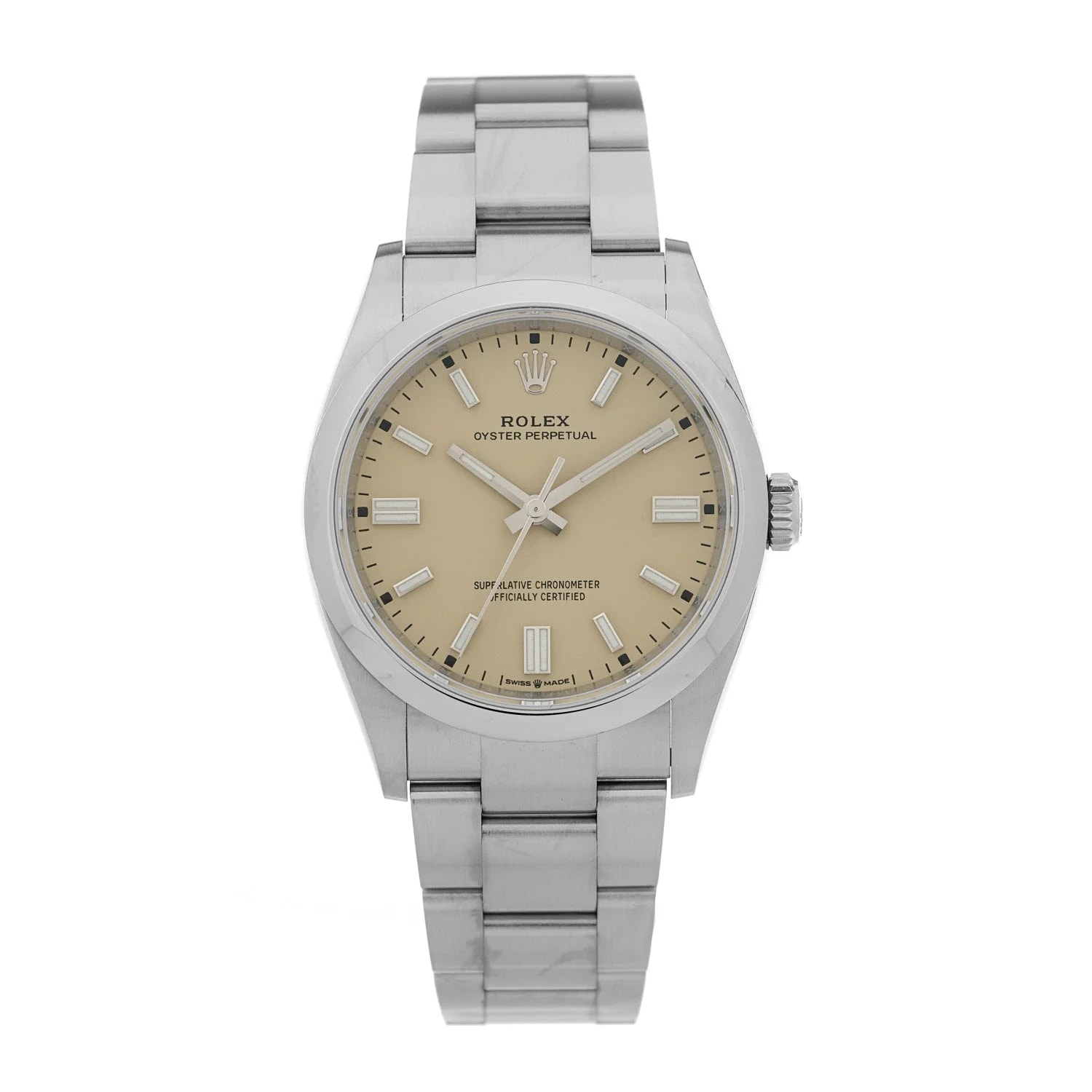Rolex — Stainless Steel 36mm Oyster Perpetual Beige 126000 — Watch — resale