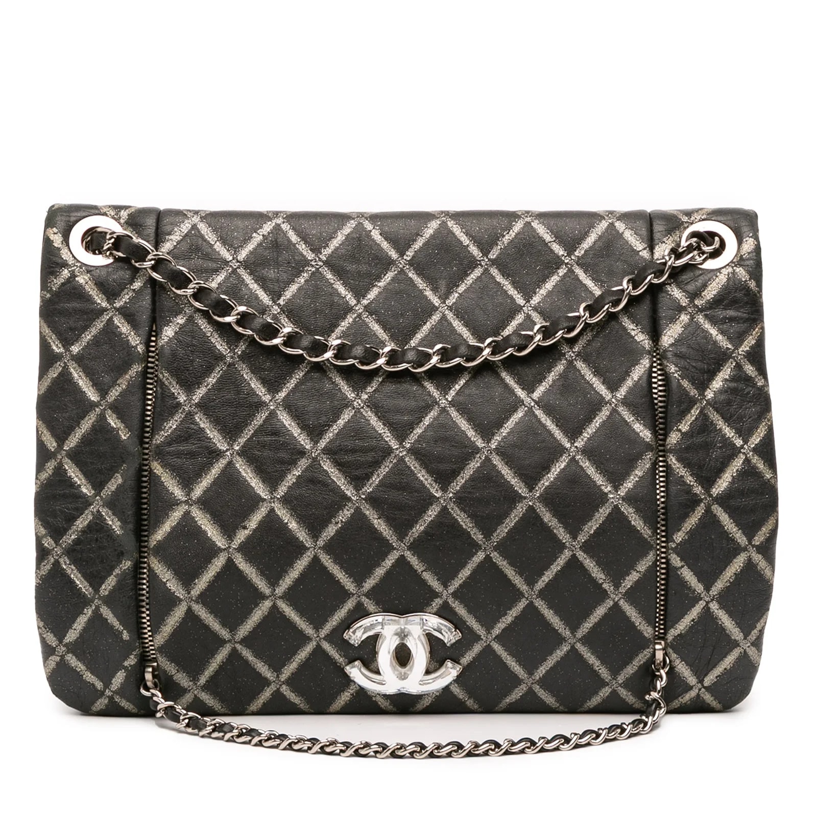 Chanel — Metallic Distressed CC Flap — Handbag — resale