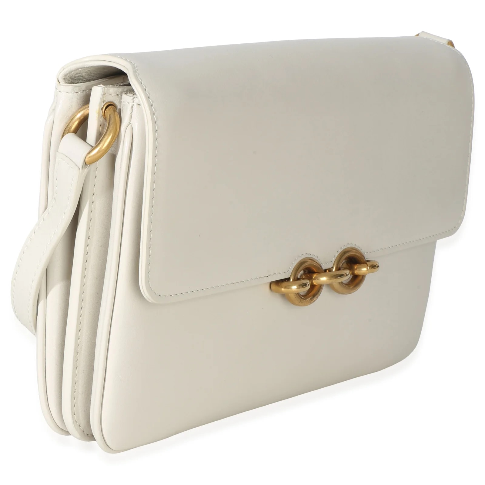 Saint Laurent Smooth le Maillon Satchel Neutral; 3