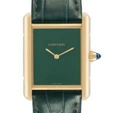 Cartier — Cartier Tank Louis Large Green Dial Yellow Gold WGTA0191 Box Card — Watch — resale