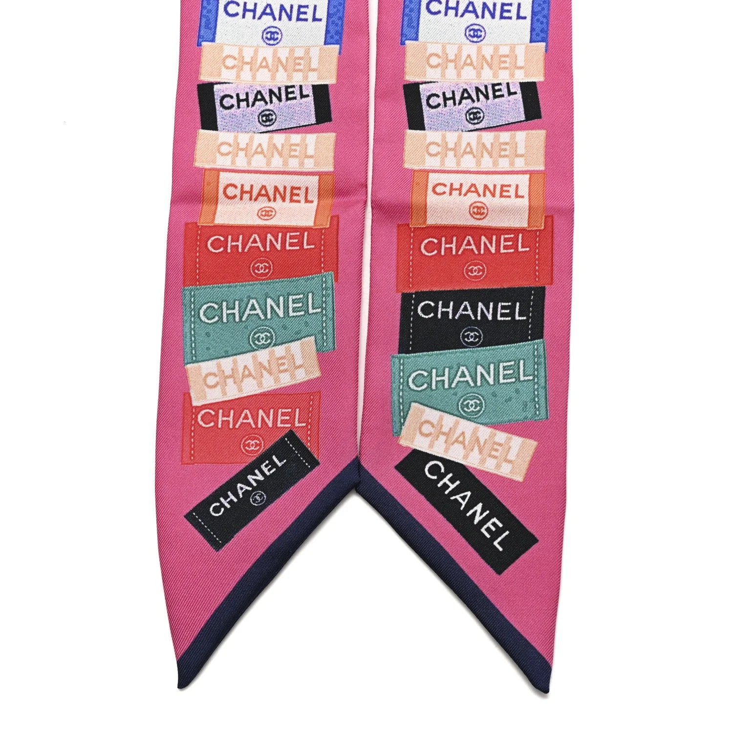 Twill Slim Labels Bandeau Scarf 2