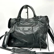 Balenciaga City 235216 Motorcycle 2Way Authentic Y2K 2