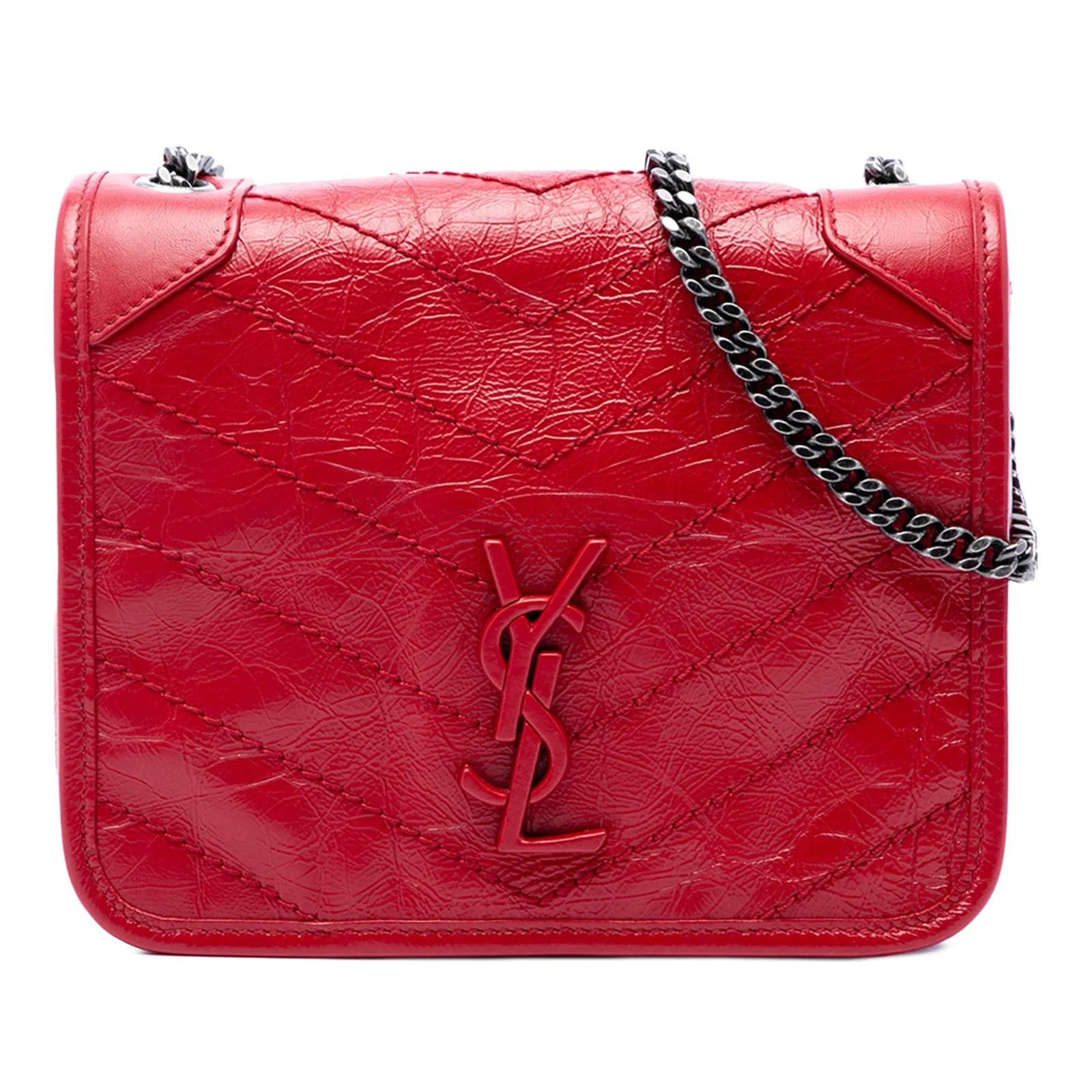 Saint Laurent — Crinkled Niki Wallet on Chain — Handbag — resale
