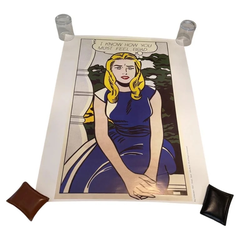 Roy Lichtenstein — Roy Lichtenstein Modern Pop Art German Poster I Know How You Must Feel Brad — decorative_art — resale
