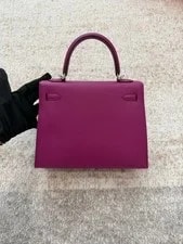 Auth Hermès Kelly 25 Top Handle Anemone Collector 4