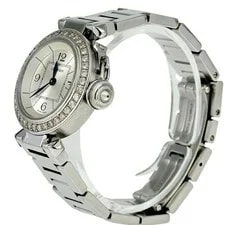 Cartier W3140007 Miss Pasha Quartz Silver Dial Diamond Bezel After D 2