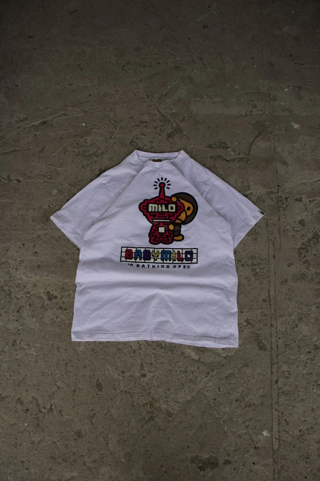 Bape (2009-2012) Baby Milo Robot Graphic T-shirt — streetwear — resale