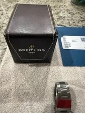 Breitling Avenger B01 Chronograph 44 Blue Dial Auto SS Bracelet Box Papers 2