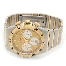 Omega Constellation Chronograph 1242.10 Yellow Gold Stainless Steel 37mm #TSW897 2