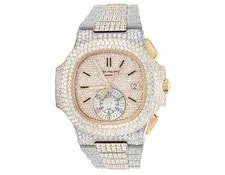 18k Rose Gold/Steel Patek Philippe Nautilus 5980/1AR-001 Diamond 32Ct 3