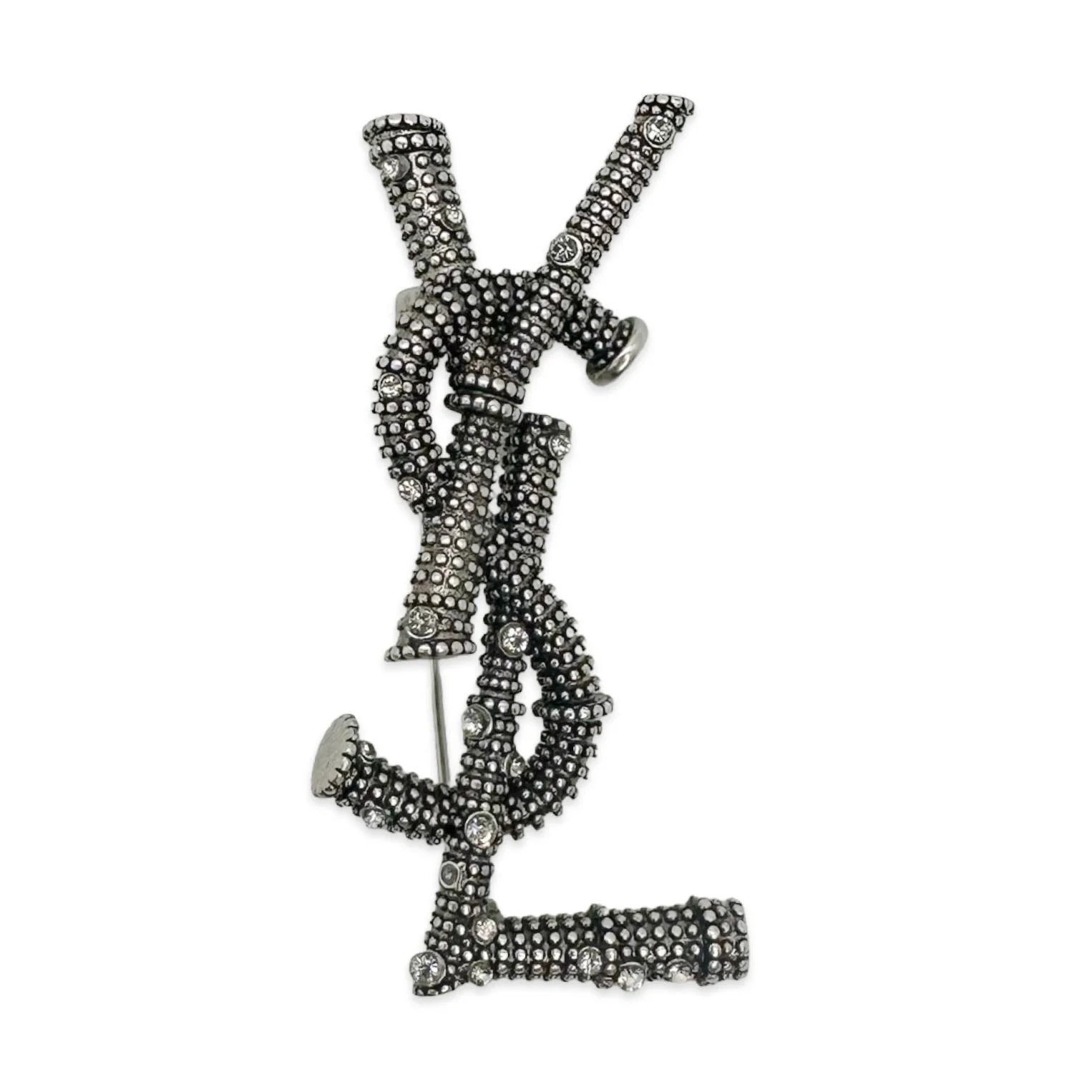 Luv Luxe Scottsdale — Saint Laurent Logo Brooch — Accessory — resale