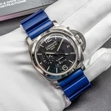 Panerai Luminor 1950 8 Days GMT PAM00233 44mm Steel Black Dial Box Papers 2014 4