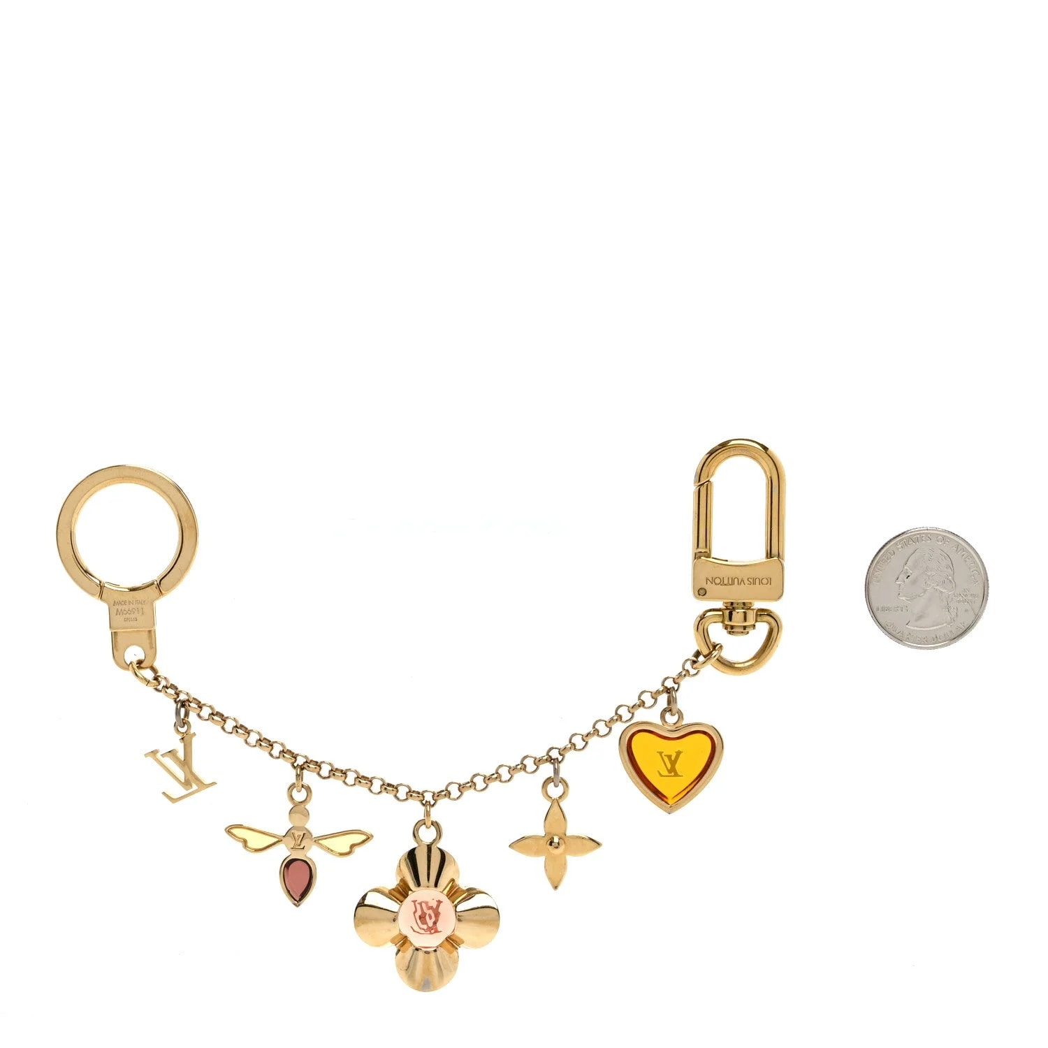 Bee Flower Chain Key Charm 2