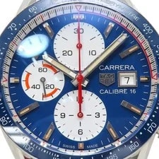 TAG Heuer Carrera Calibre 16 Chronograph CV201AR.BA0715 SS Blue Auto 390113 2
