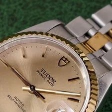 Tudor Champagne Dial Prince Date 74033 'sWatch Automatic 34mm Champagne Scale 3