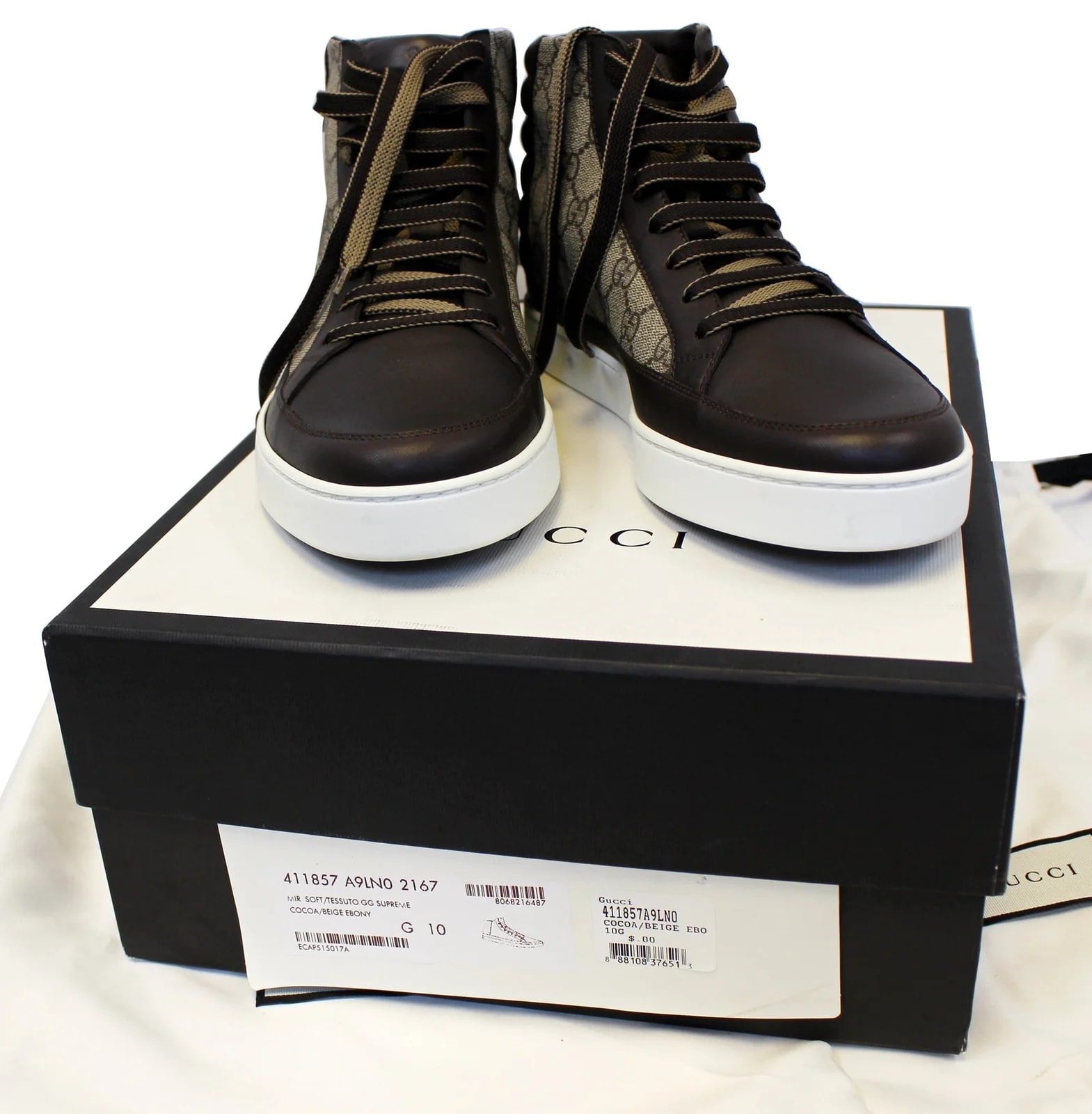 Gucci High-Top Size 10 411857 2