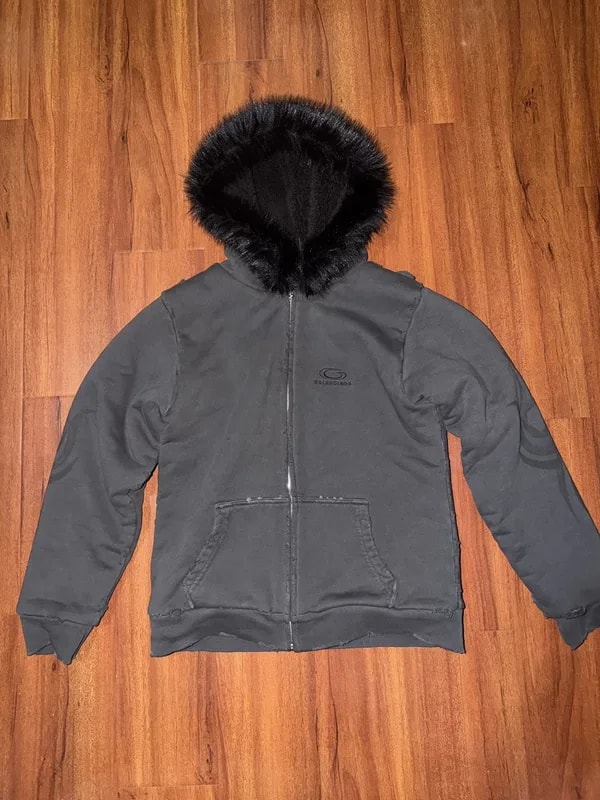 Balenciaga — Balenciaga Faux Fur Zip-Up Hoodie — streetwear — resale