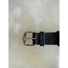 Authentic TAG Heuer Black Leather Strap Band 18mm With Buckle 3