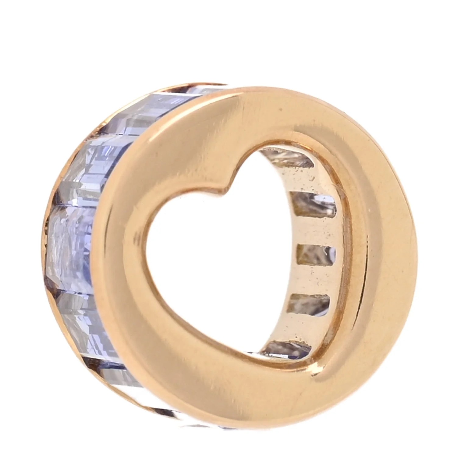 Foundrae — 18K Yellow Gold True Love Baguette Heart Beat — Jewelry — resale