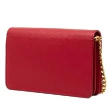 Prada Triangle Logo Plate Chain Wallet , Crossbody 2