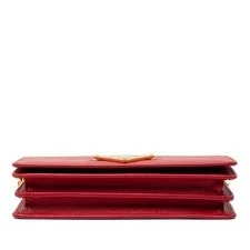 Prada Triangle Logo Plate Chain Wallet , Crossbody 3