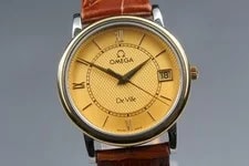 New Batt Omega de Ville Prestige Cal.1532 36mm Gold Dial Qz 3