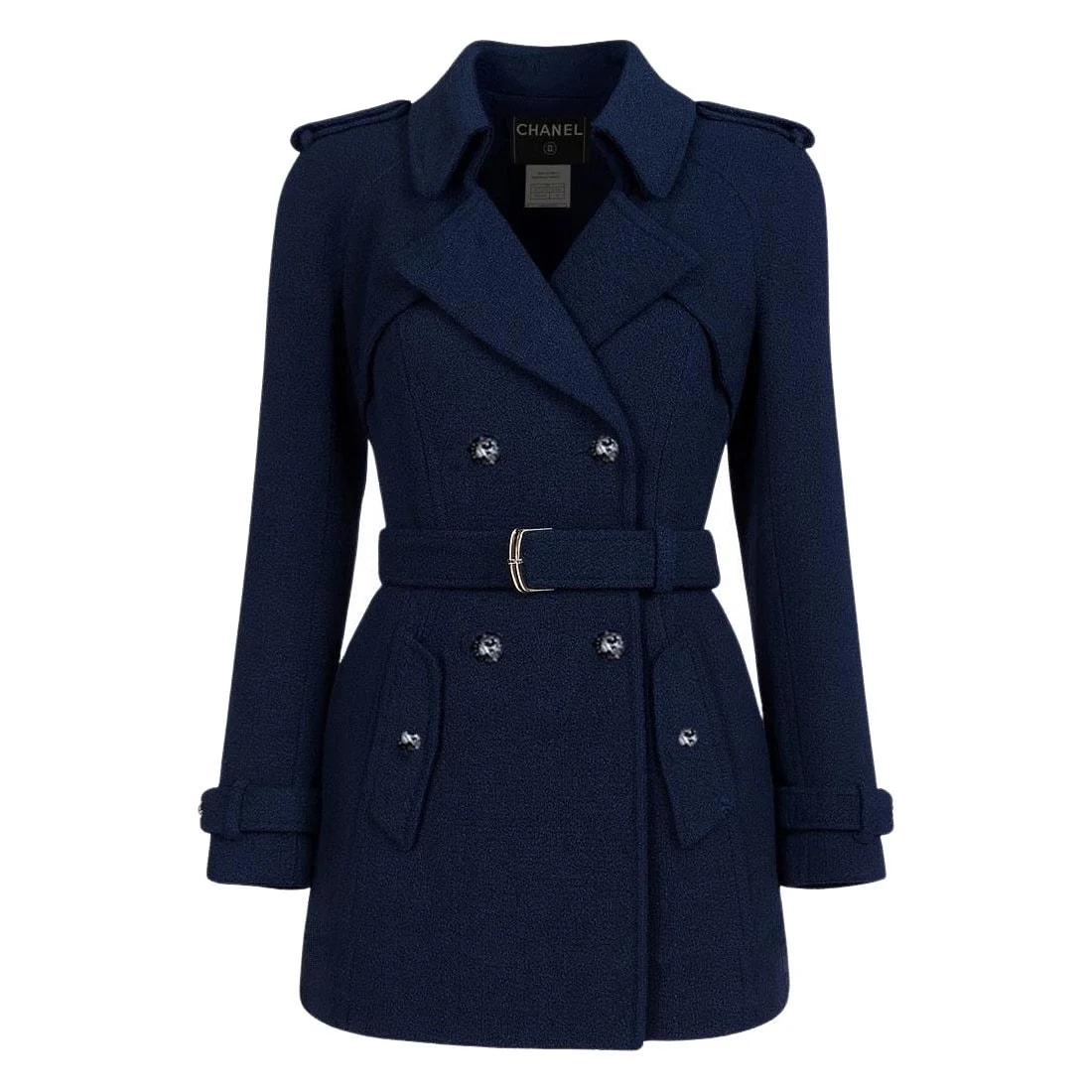 Chanel — Chanel Collectors CC Plane Buttons Belted Jacket — Clothing — resale