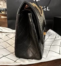 Chanel B1k Quilted 2.55 Medium Double Flap With Chain 3