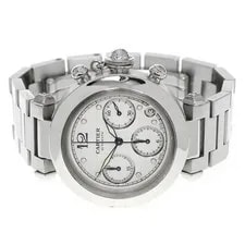 Cartier — Cartier Pasha C Chrono W31039M7 36mm SS White Dial Automatic Date #C485 — Watch — resale